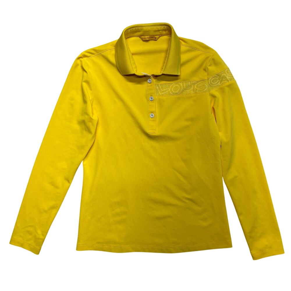 Louis Castel Polo Shirt 95 Small Womens Yellow Golf Performance Made in Korea